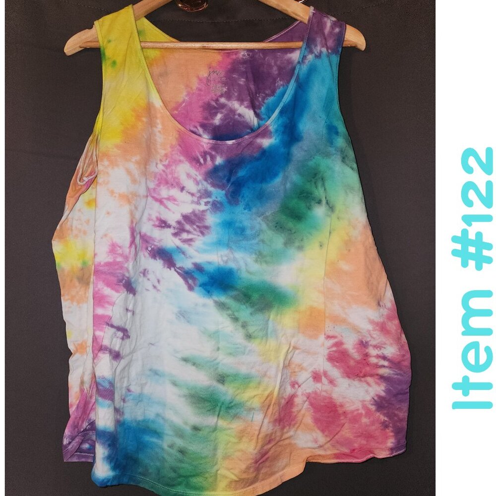 3x JMS Just My Size tie dye tank